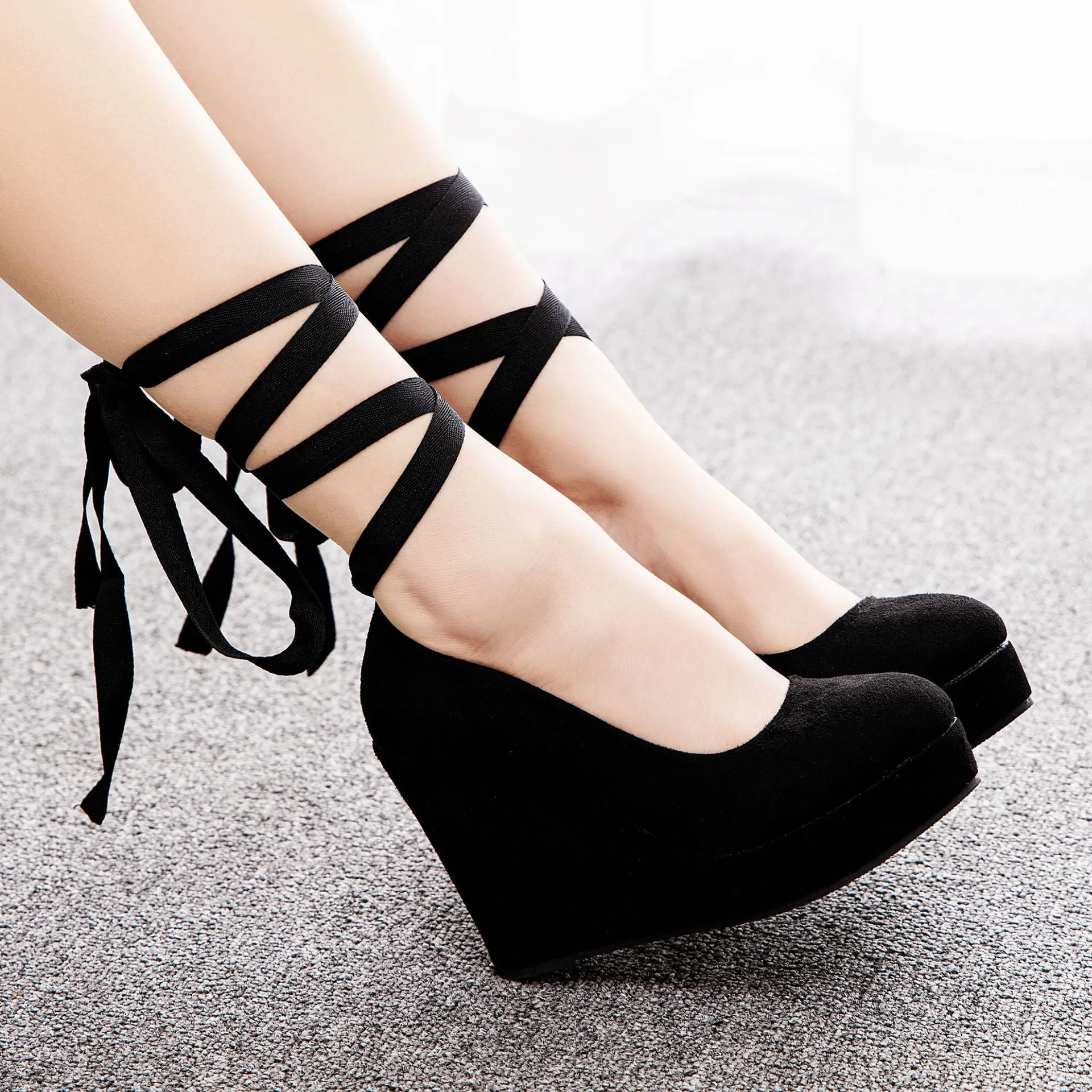 11 cm Round Head Waterproof Platform Shoes