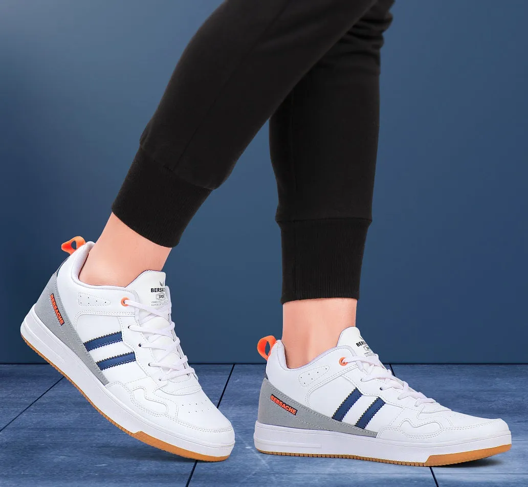 Bersache Lightweight Sports Running Shoes For Men White-9057
