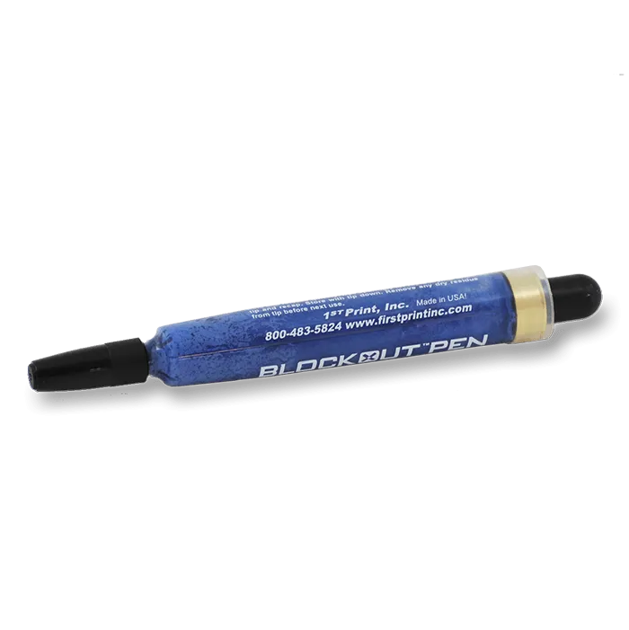Blue Blockout Pen for Screen Printing Pin Holes