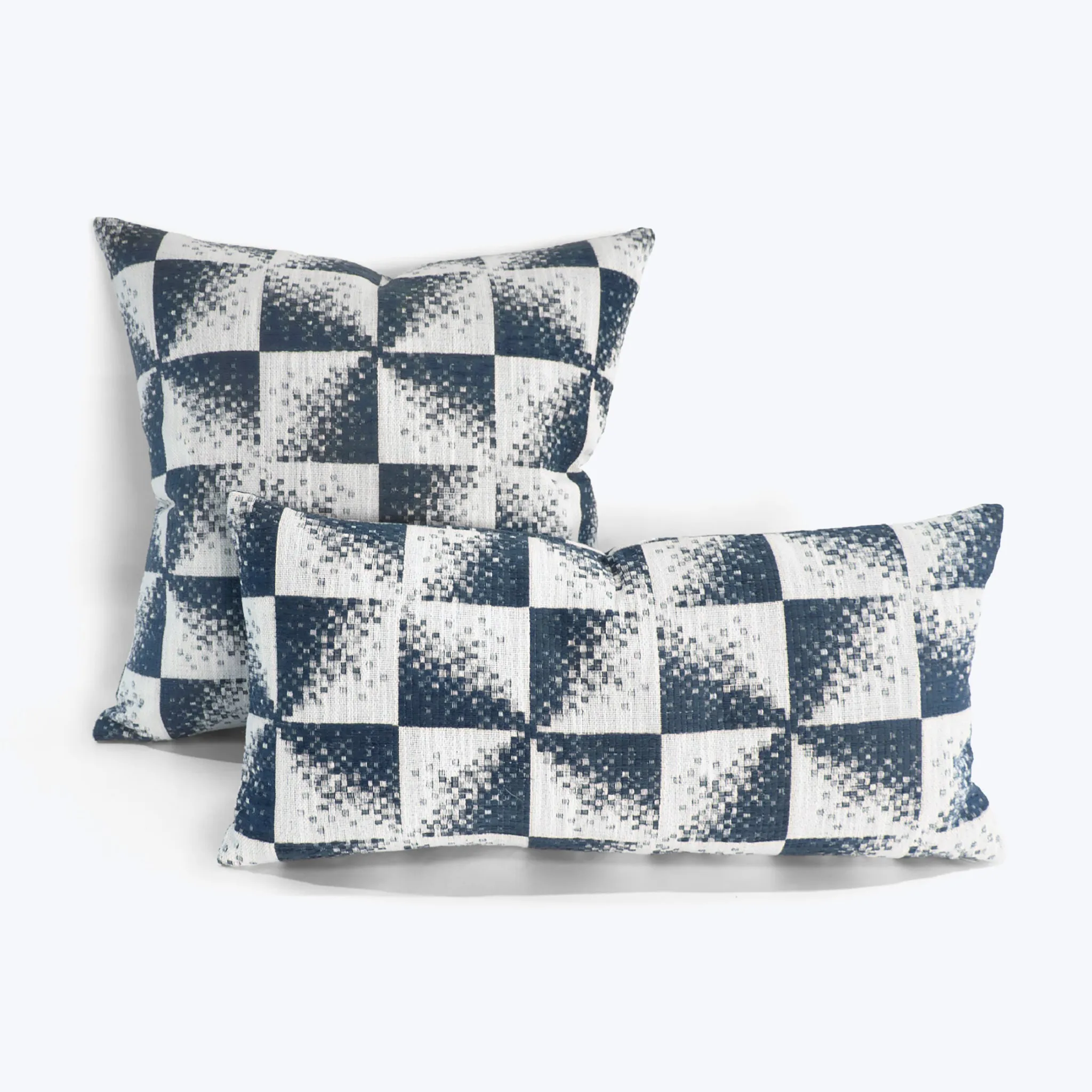 Checkmate Indoor/Outdoor Lumbar Pillow, Navy