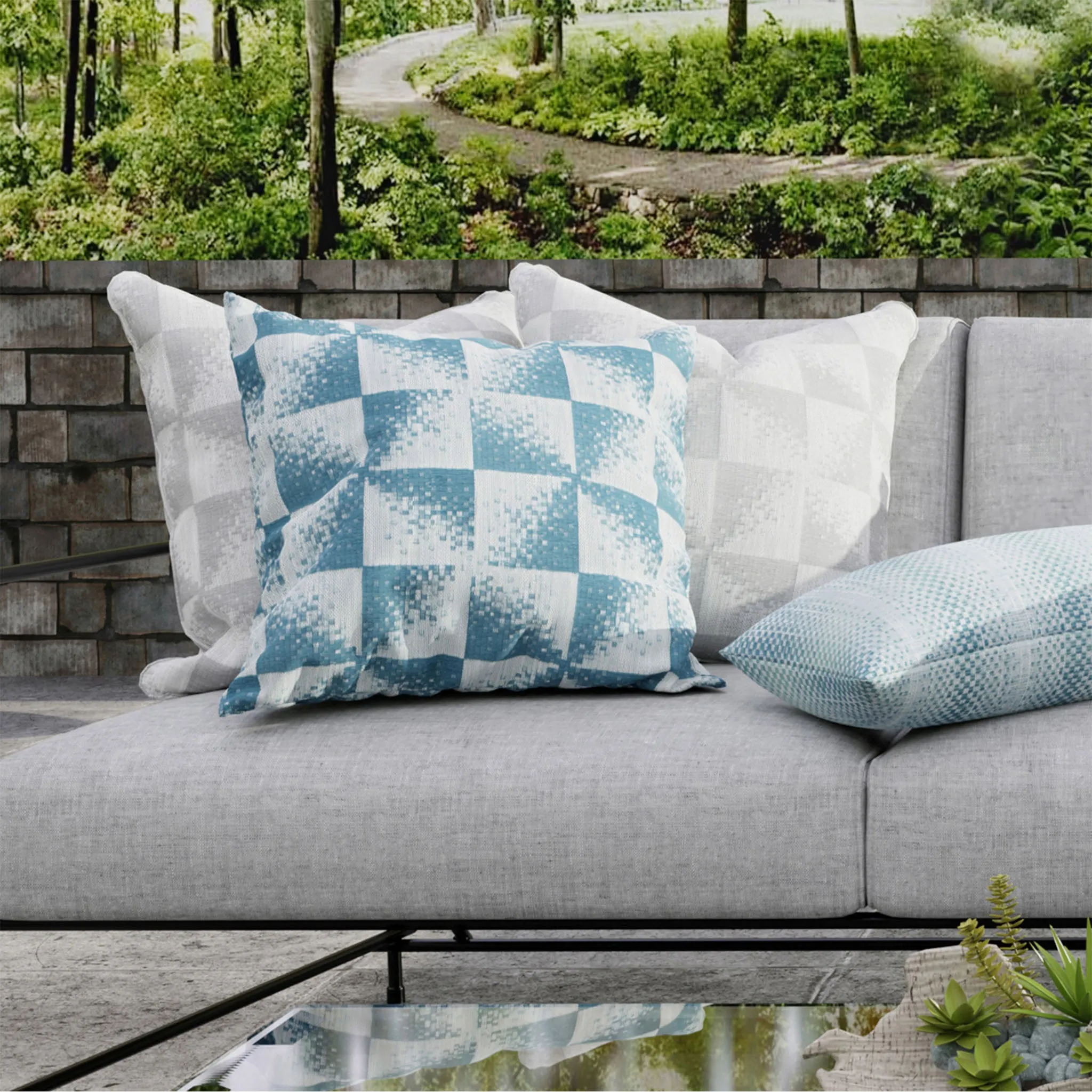 Checkmate Velvet Pillow, Shell