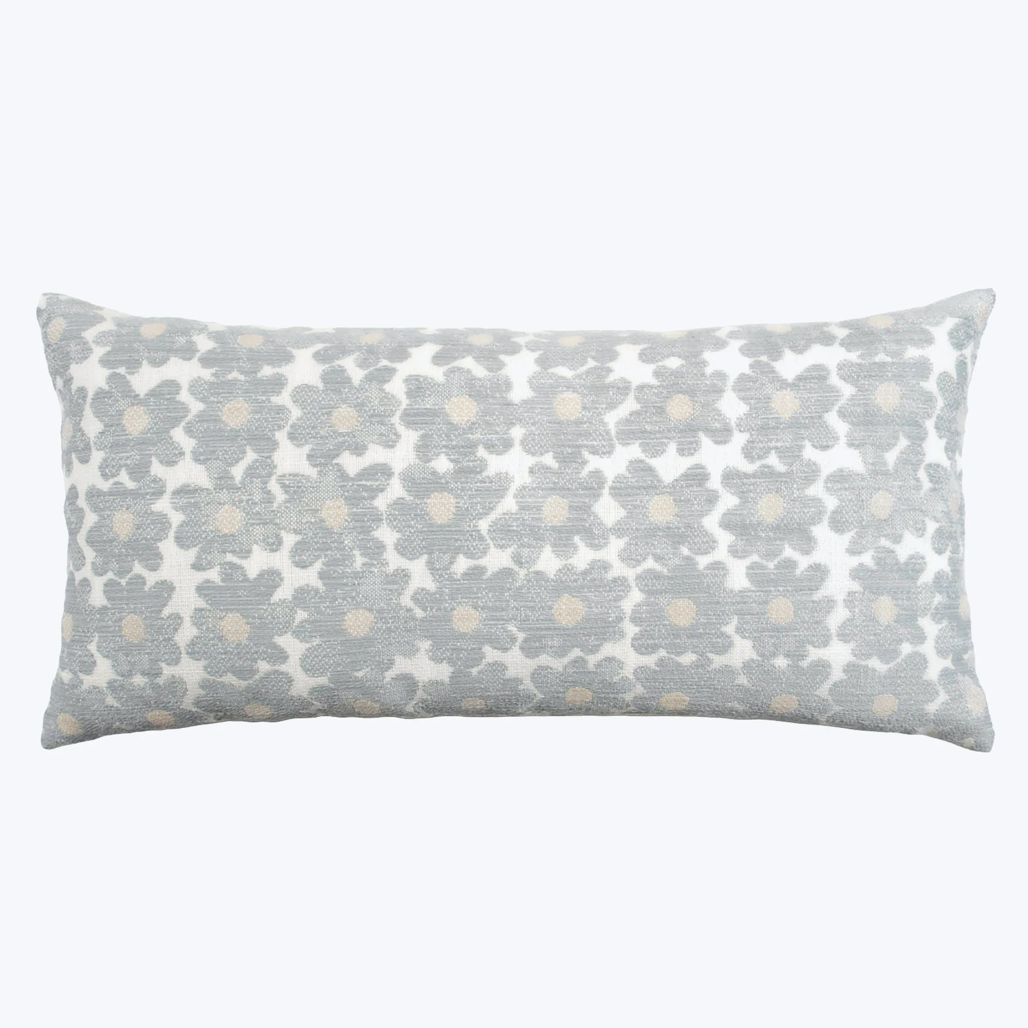 Daisy Indoor/Outdoor Lumbar Pillow, Pebble