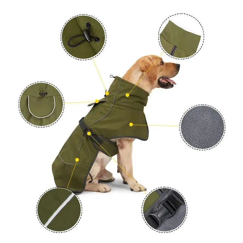 Dog Clothes Medium And Large Handsome Winter Warm