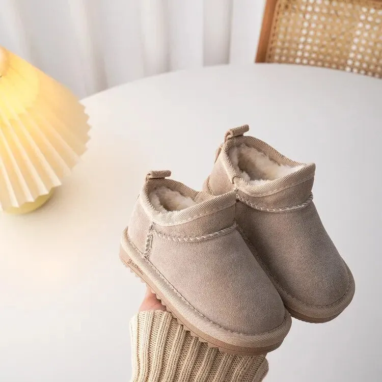 Gerda Genuine Cowhide Snow Boots