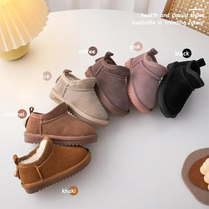 Gerda Genuine Cowhide Snow Boots