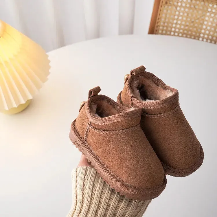 Gerda Genuine Cowhide Snow Boots