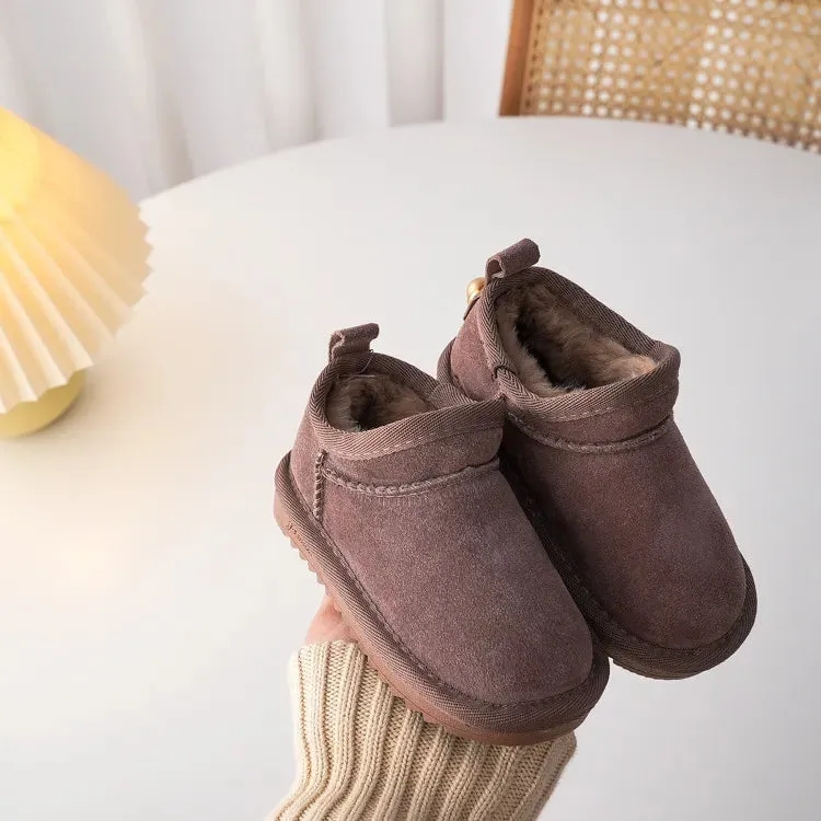 Gerda Genuine Cowhide Snow Boots
