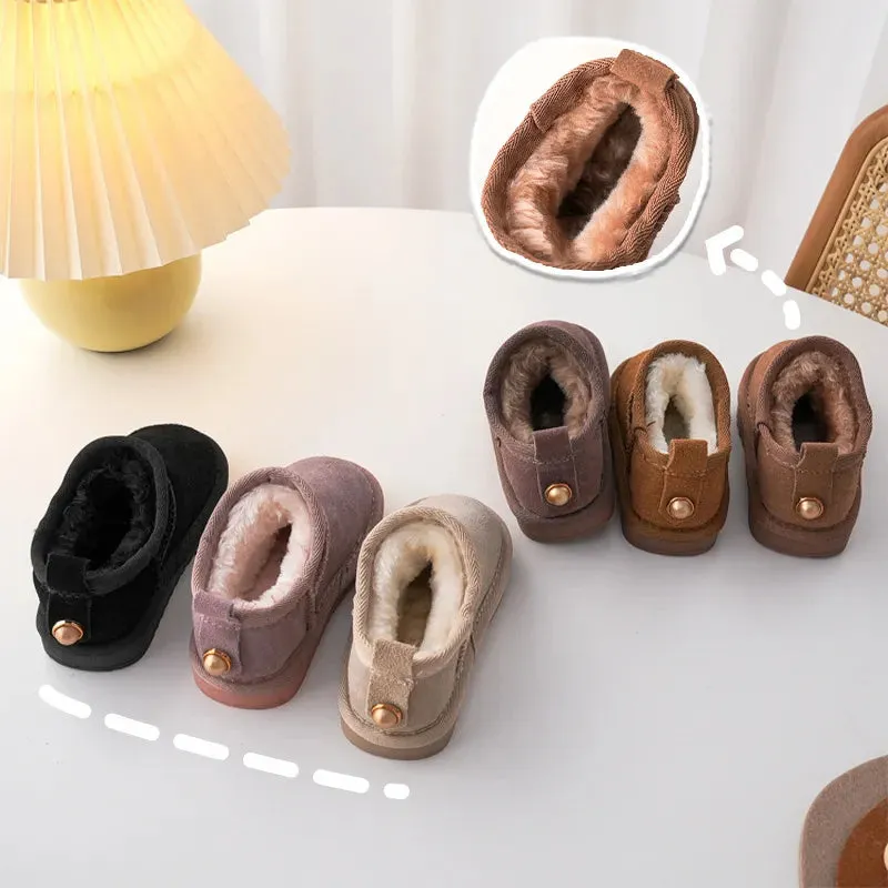 Gerda Genuine Cowhide Snow Boots