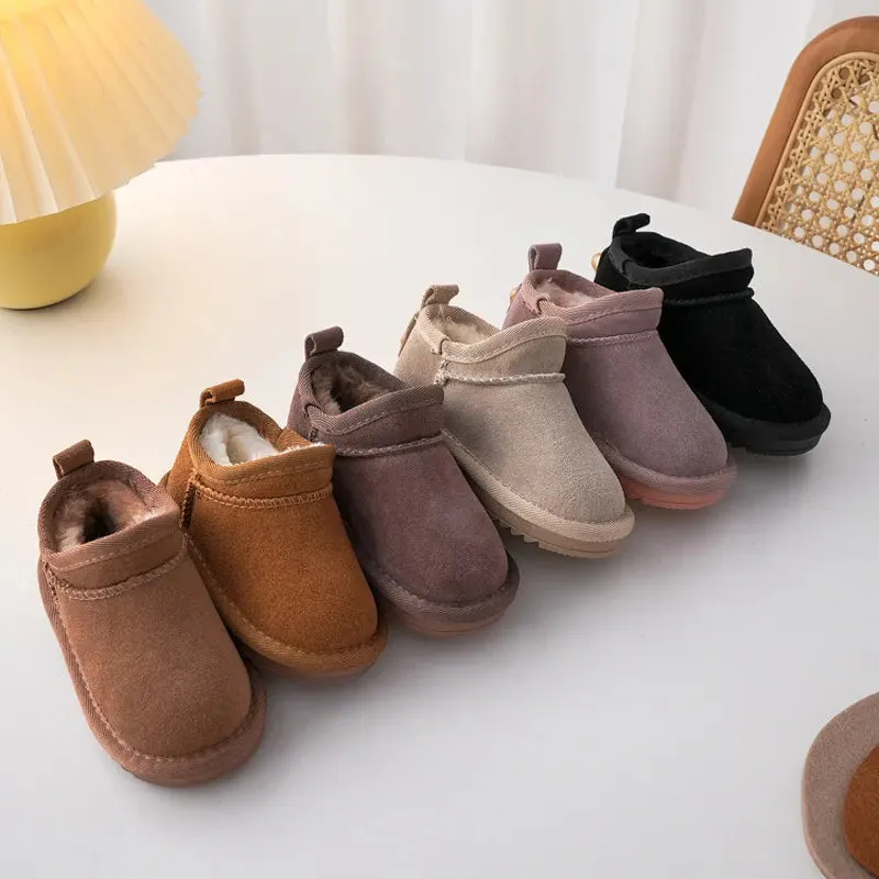 Gerda Genuine Cowhide Snow Boots