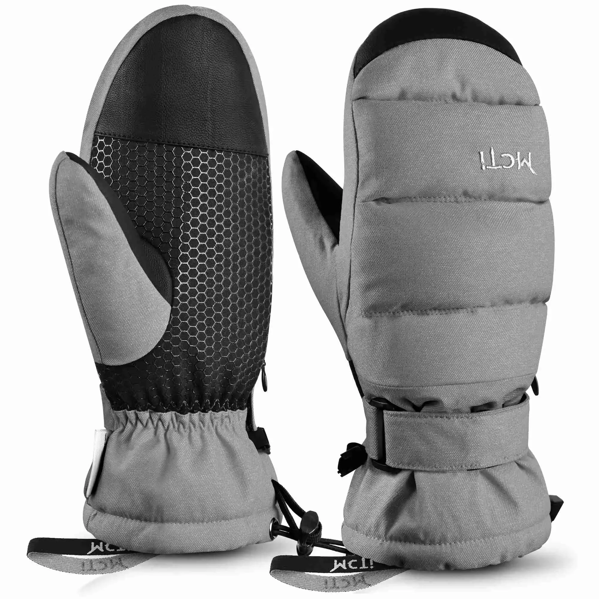 MCTi Women's Ski Mittens - Waterproof & Insulated with Zipper