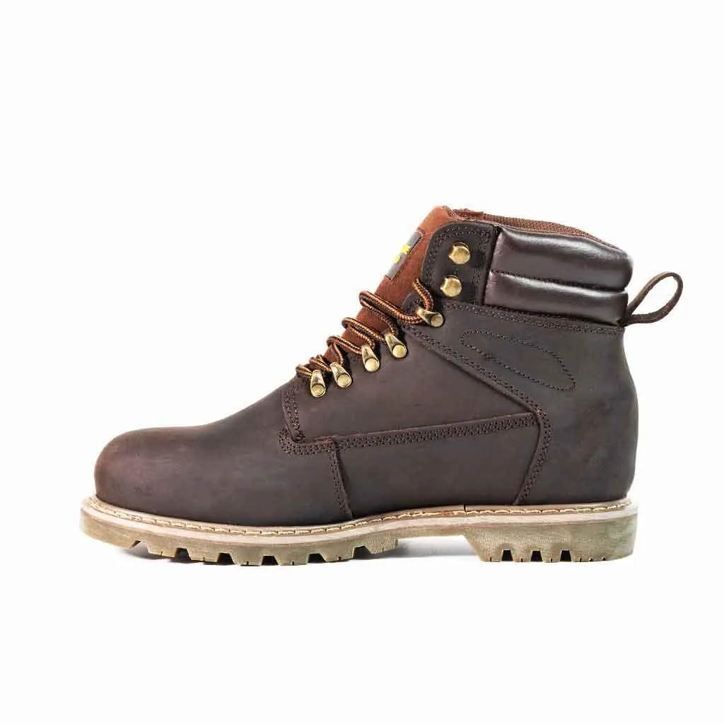 Men's 6" Steel Toe Boots - Genuine Leather | U001