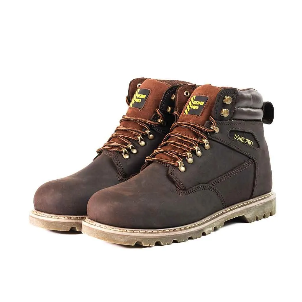 Men's 6" Steel Toe Boots - Genuine Leather | U001