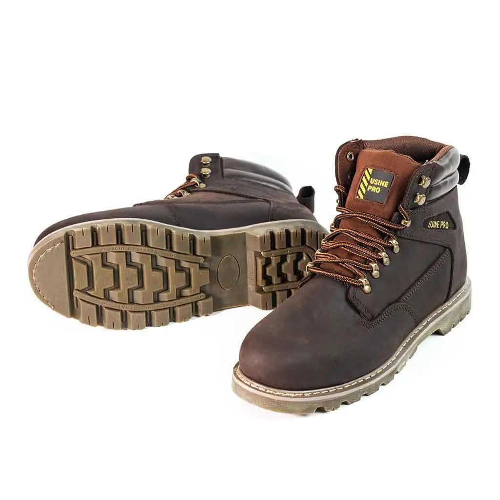 Men's 6" Steel Toe Boots - Genuine Leather | U001