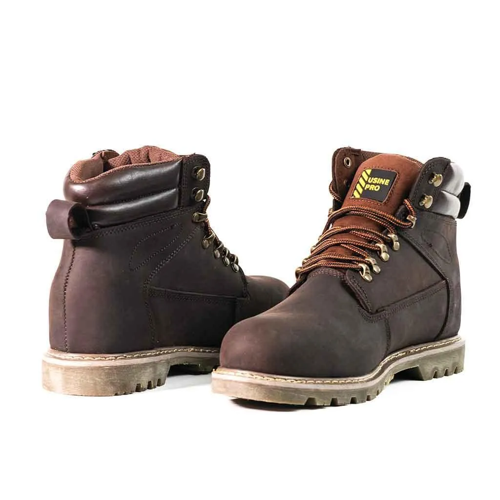 Men's 6" Steel Toe Boots - Genuine Leather | U001