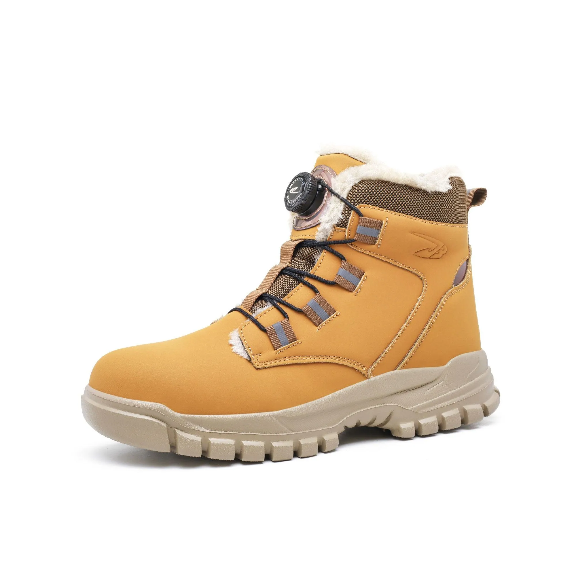 Men's HeatWave Steel Toe Winter Boots - Fleece Lining & Knob Lacing | B317