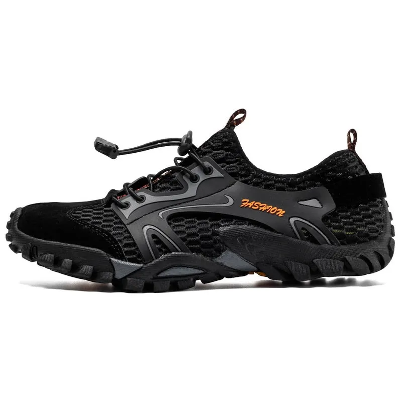 Mens Mountain Trekking Shoes Summer Mesh Breathable Men Hiking Shoes Outdoor Men Sneakers Men Sport Shoes Quick-dry Water Shoes