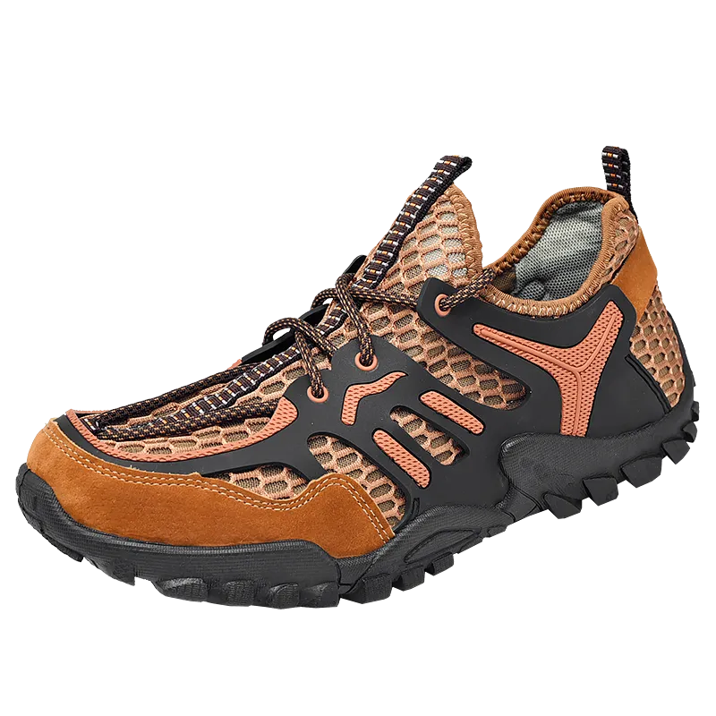 Mens Mountain Trekking Shoes Summer Mesh Breathable Men Hiking Shoes Outdoor Men Sneakers Men Sport Shoes Quick-dry Water Shoes