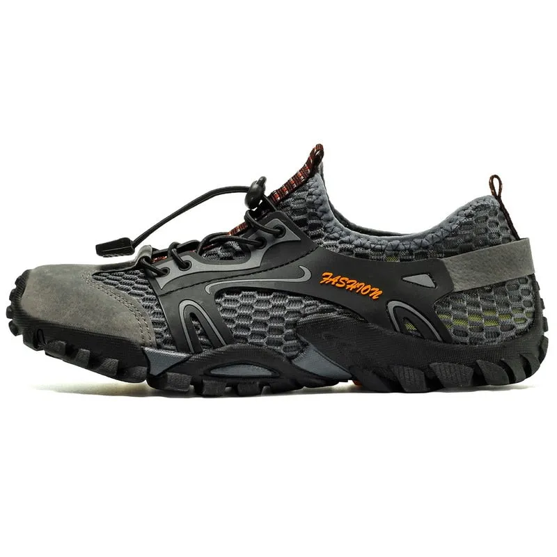 Mens Mountain Trekking Shoes Summer Mesh Breathable Men Hiking Shoes Outdoor Men Sneakers Men Sport Shoes Quick-dry Water Shoes