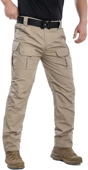 Men's Outdoor Tactical Pants Rip Stop Lightweight Waterproof Military Combat