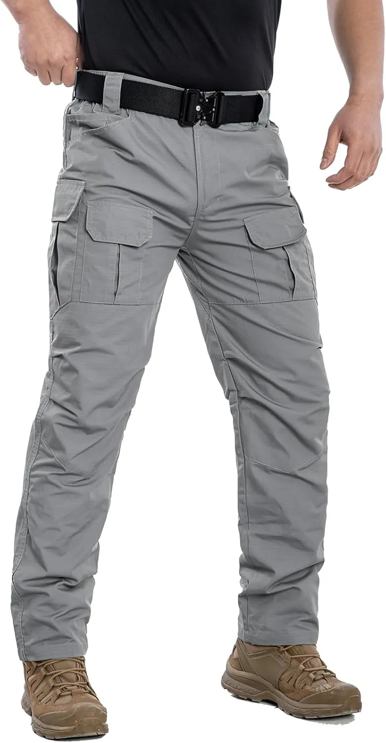 Men's Outdoor Tactical Pants Rip Stop Lightweight Waterproof Military Combat