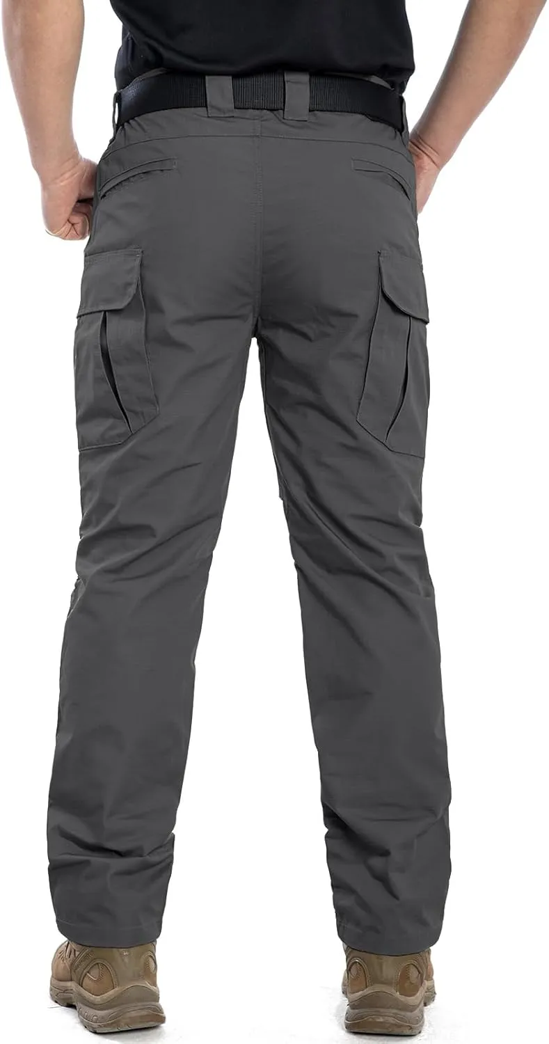 Men's Outdoor Tactical Pants Rip Stop Lightweight Waterproof Military Combat