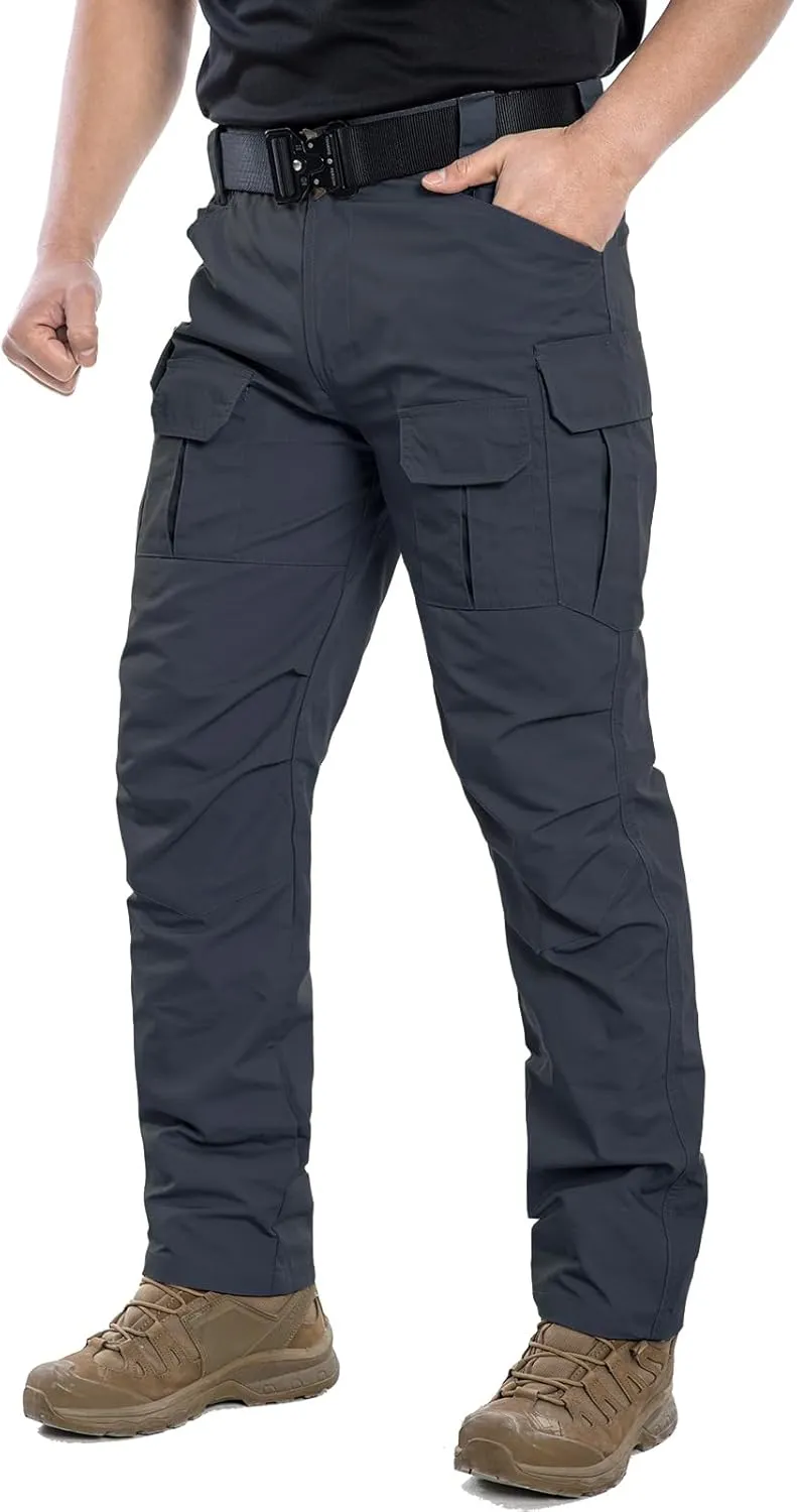 Men's Outdoor Tactical Pants Rip Stop Lightweight Waterproof Military Combat