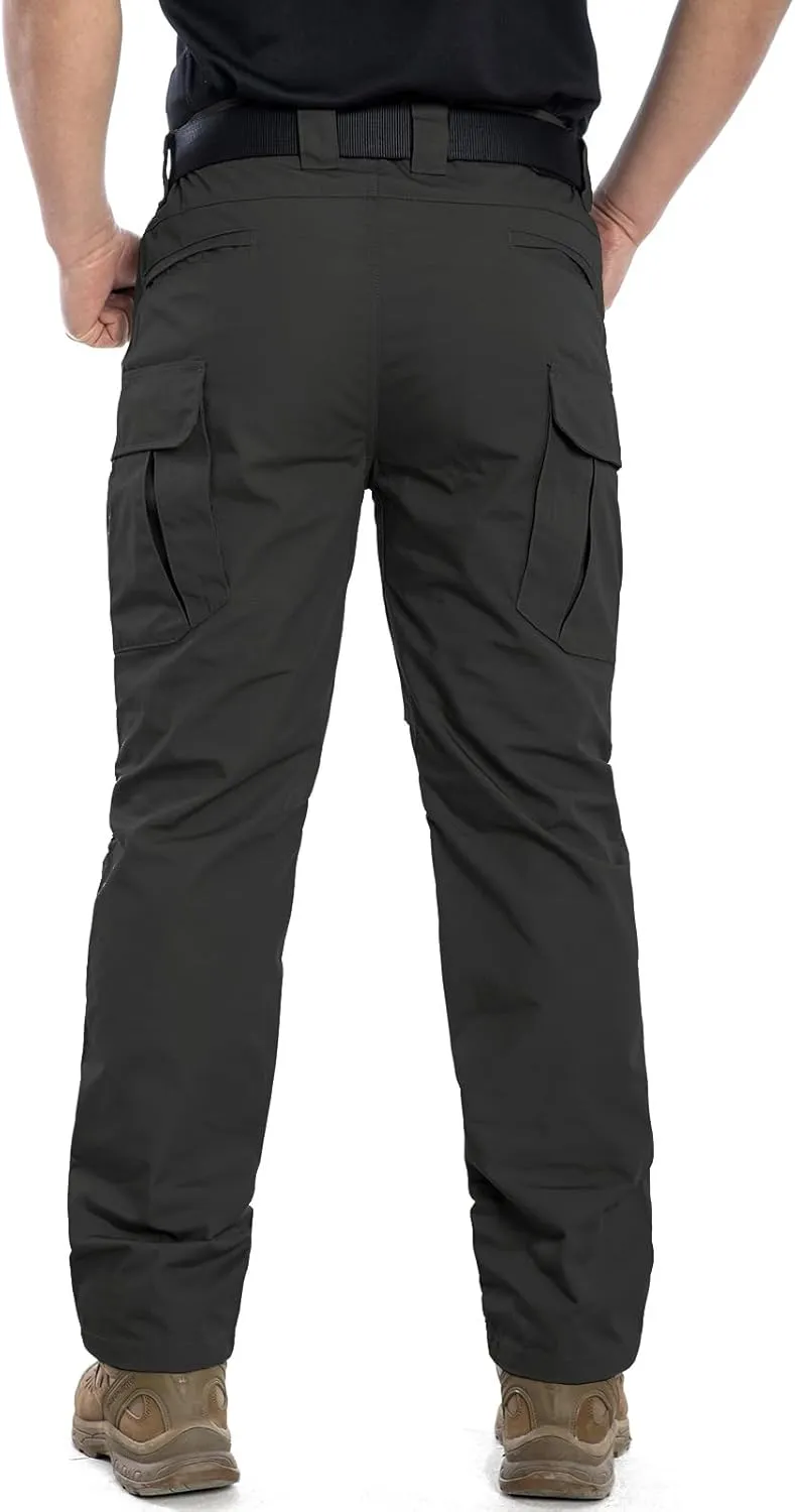Men's Outdoor Tactical Pants Rip Stop Lightweight Waterproof Military Combat