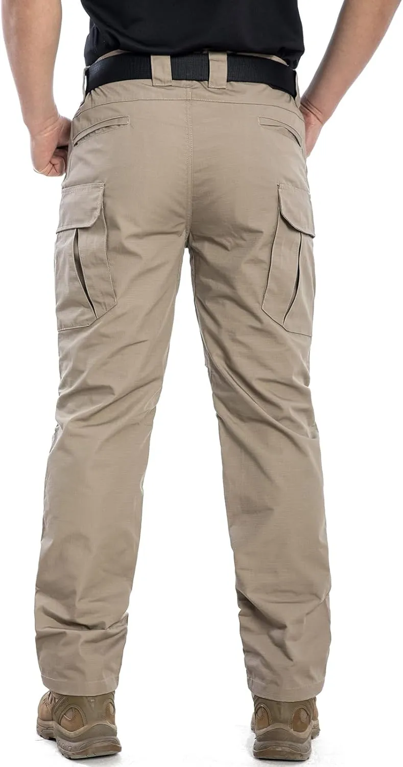 Men's Outdoor Tactical Pants Rip Stop Lightweight Waterproof Military Combat