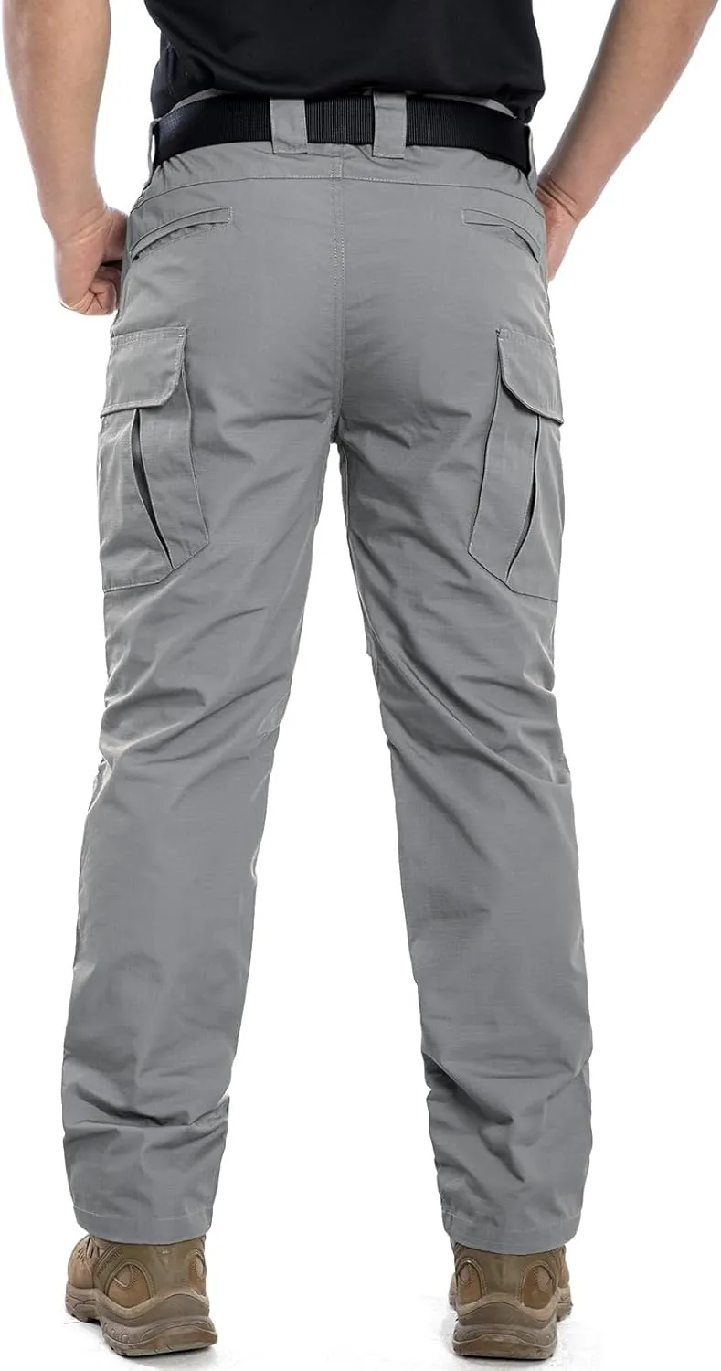 Men's Outdoor Tactical Pants Rip Stop Lightweight Waterproof Military Combat