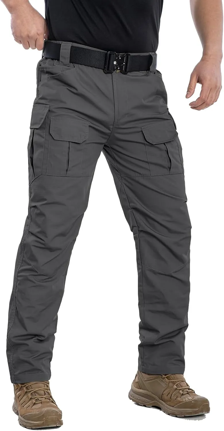 Men's Outdoor Tactical Pants Rip Stop Lightweight Waterproof Military Combat
