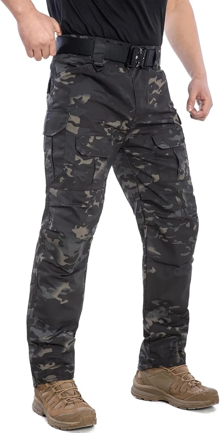 Men's Outdoor Tactical Pants Rip Stop Lightweight Waterproof Military Combat