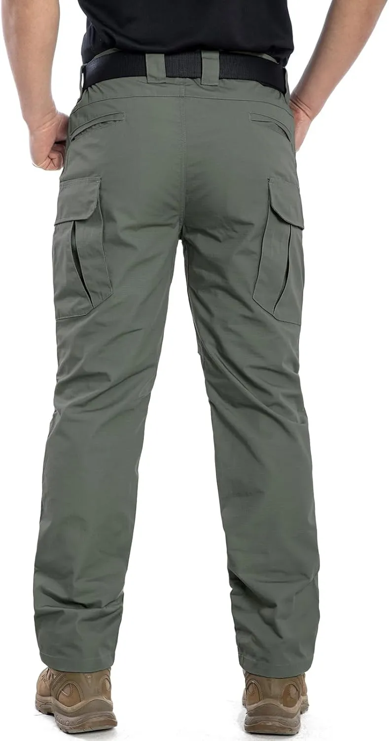 Men's Outdoor Tactical Pants Rip Stop Lightweight Waterproof Military Combat