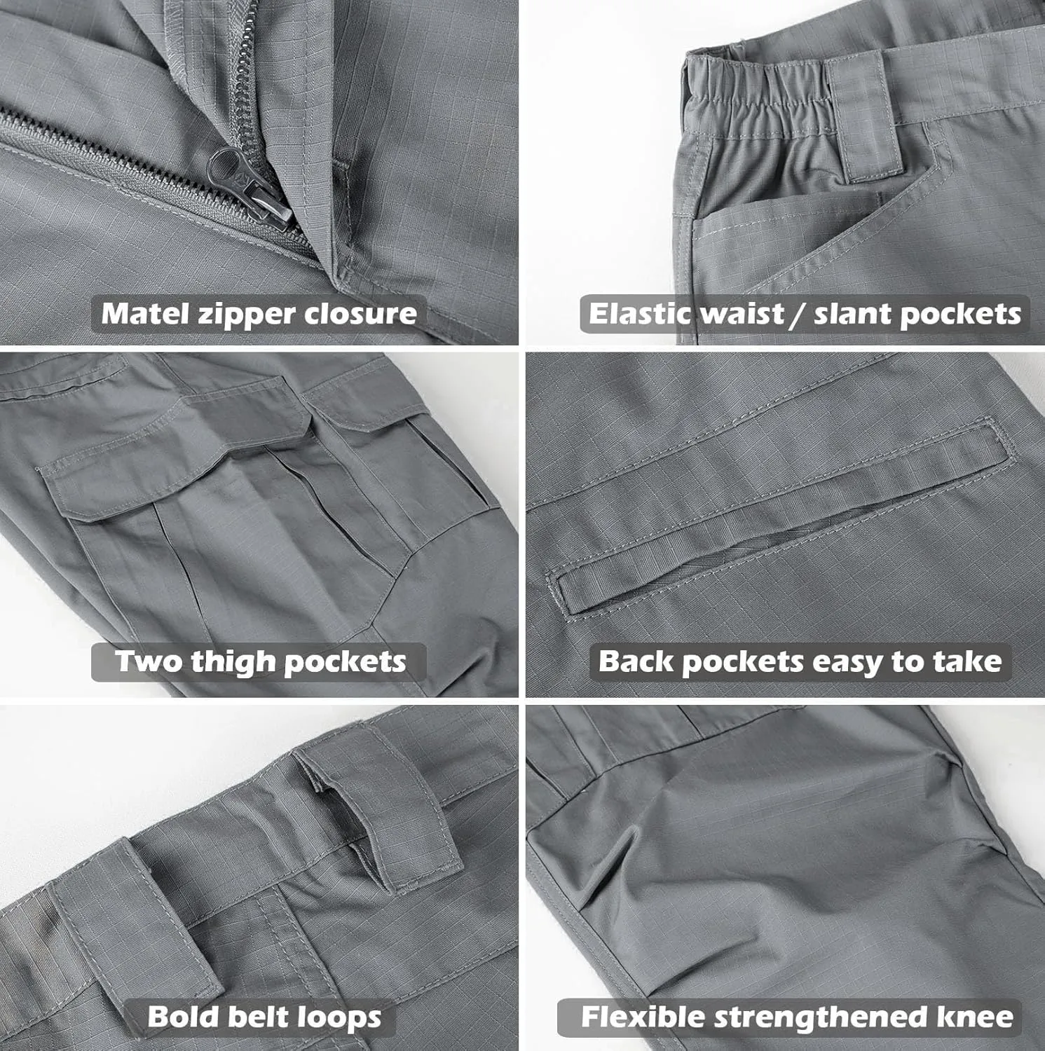 Men's Outdoor Tactical Pants Rip Stop Lightweight Waterproof Military Combat