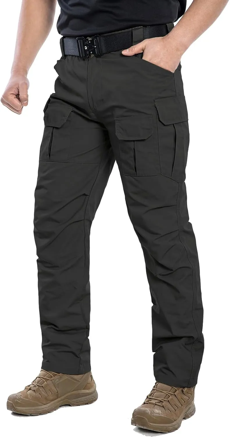 Men's Outdoor Tactical Pants Rip Stop Lightweight Waterproof Military Combat