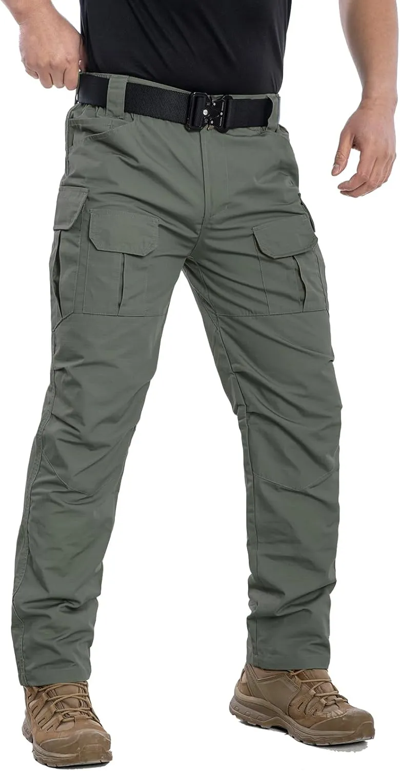 Men's Outdoor Tactical Pants Rip Stop Lightweight Waterproof Military Combat