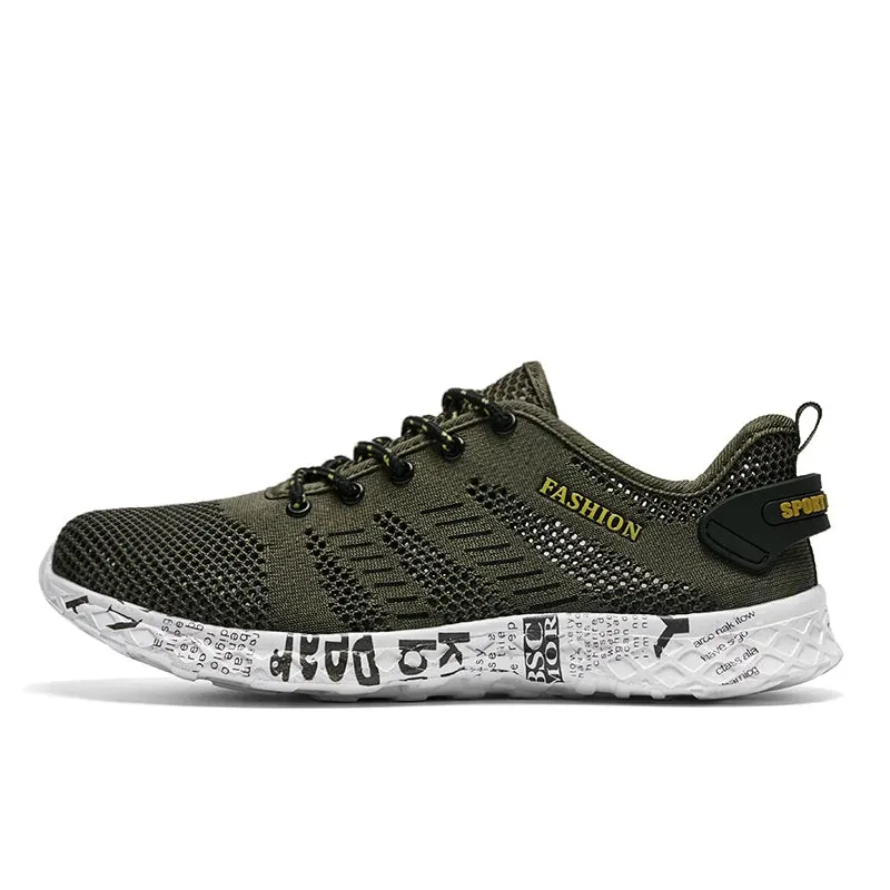 Men's Water Sports Shoes Non-slip Outdoor Wear-resistant Breathable Hiking Beach Quick-drying Outdoor Fishing Wading Shoes Laces