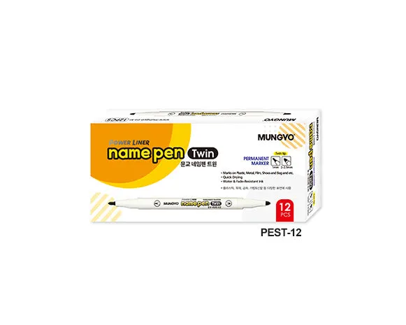MUNGYO NAME PEN TWIN PERMANENT MARKER BLACK