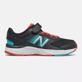 New Balance Black/Ghost Pepper 680v6 Children’s Sneaker