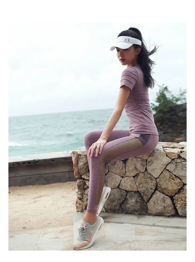 New yoga pants female European and American peach hip pants running fitness sports tights women quick-drying pants