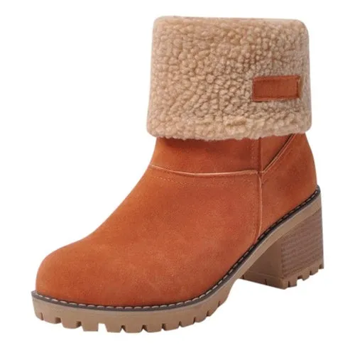 Plus Size Martin Snow Boots Short Bootie Footwear