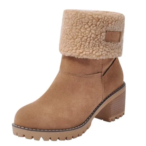 Plus Size Martin Snow Boots Short Bootie Footwear