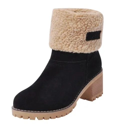 Plus Size Martin Snow Boots Short Bootie Footwear