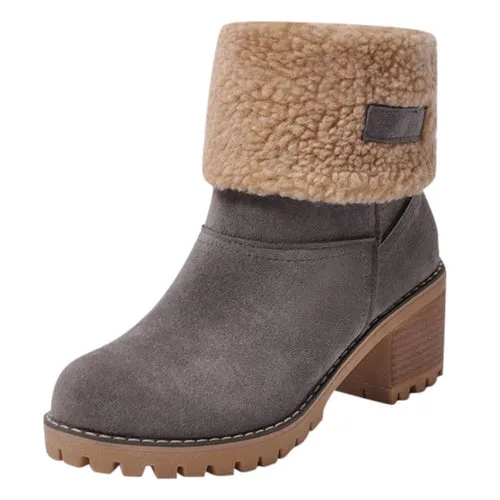 Plus Size Martin Snow Boots Short Bootie Footwear