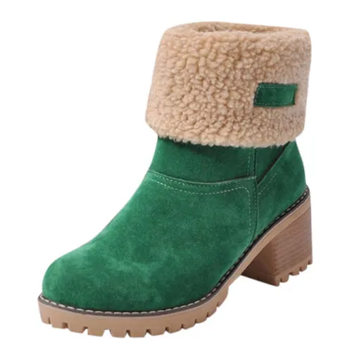 Plus Size Martin Snow Boots Short Bootie Footwear