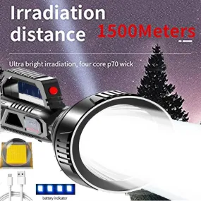 Popular Flashlight Strong Light Charging Outdoor Ultra Bright Long Range  High Power Household Portable Patrol Mine Searchlight