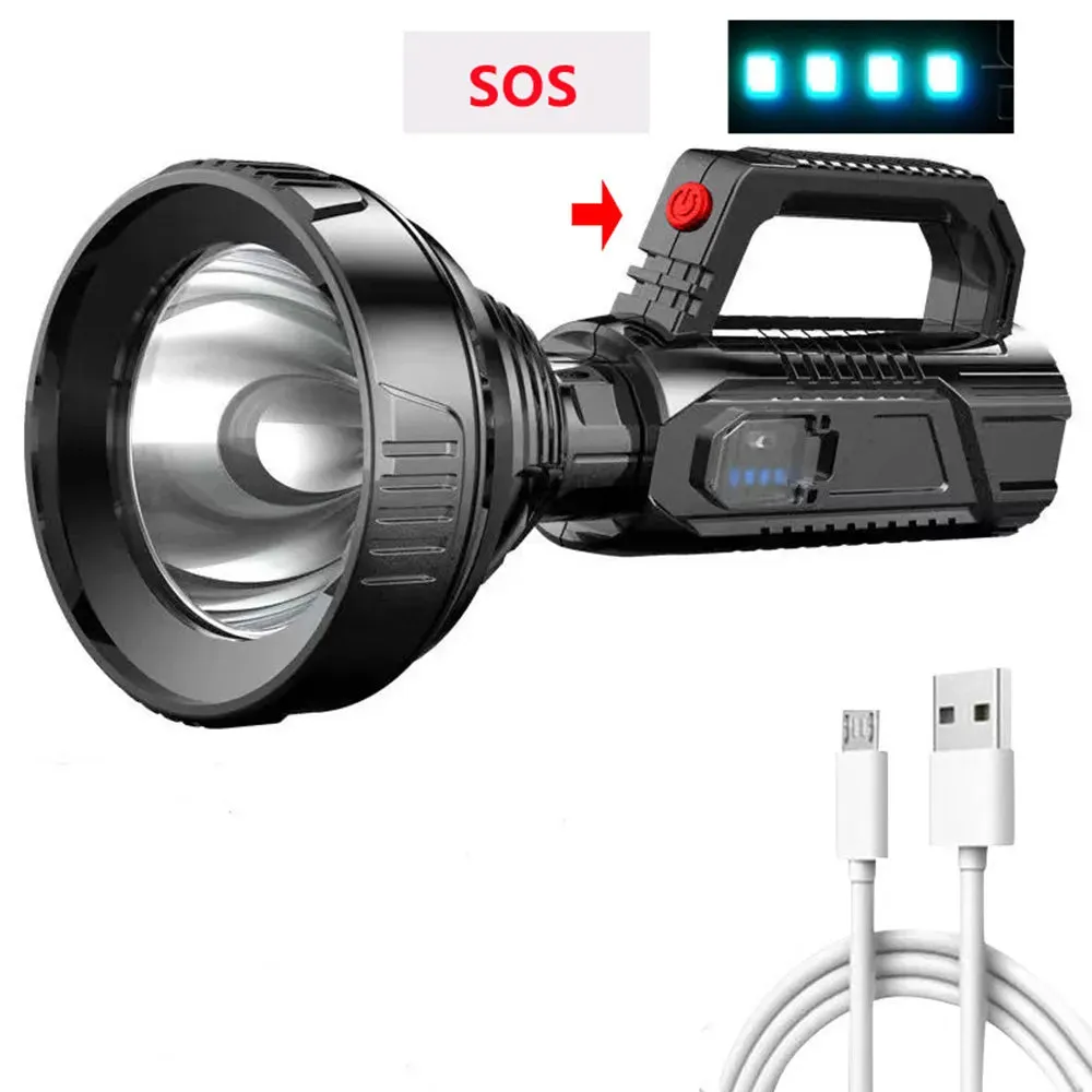 Popular Flashlight Strong Light Charging Outdoor Ultra Bright Long Range  High Power Household Portable Patrol Mine Searchlight
