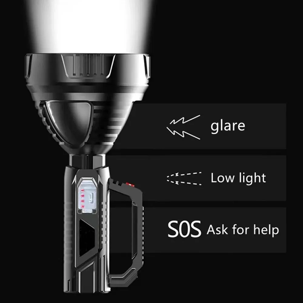 Popular Flashlight Strong Light Charging Outdoor Ultra Bright Long Range  High Power Household Portable Patrol Mine Searchlight
