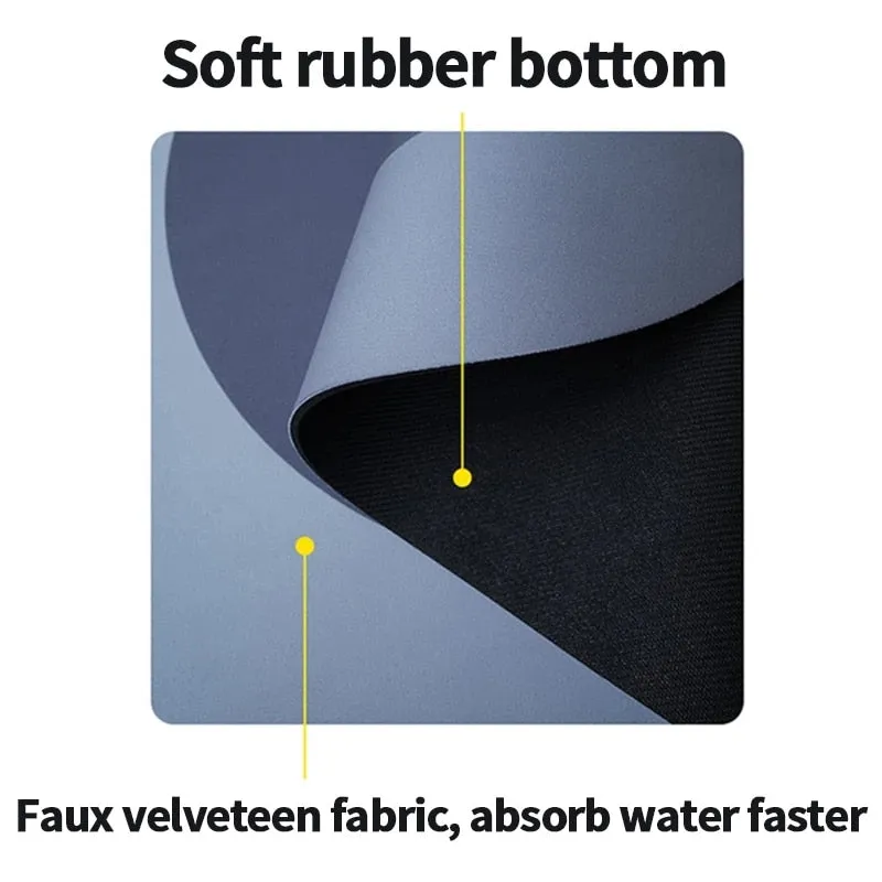 Quick-Drying Bathroom Mat Non-Slip Super-Absorbent Wet Floor & Bath Rug