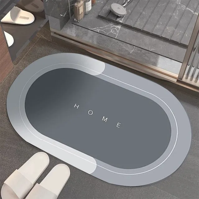 Quick-Drying Bathroom Mat Non-Slip Super-Absorbent Wet Floor & Bath Rug