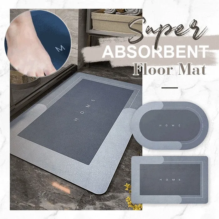 Quick-Drying Bathroom Mat Non-Slip Super-Absorbent Wet Floor & Bath Rug